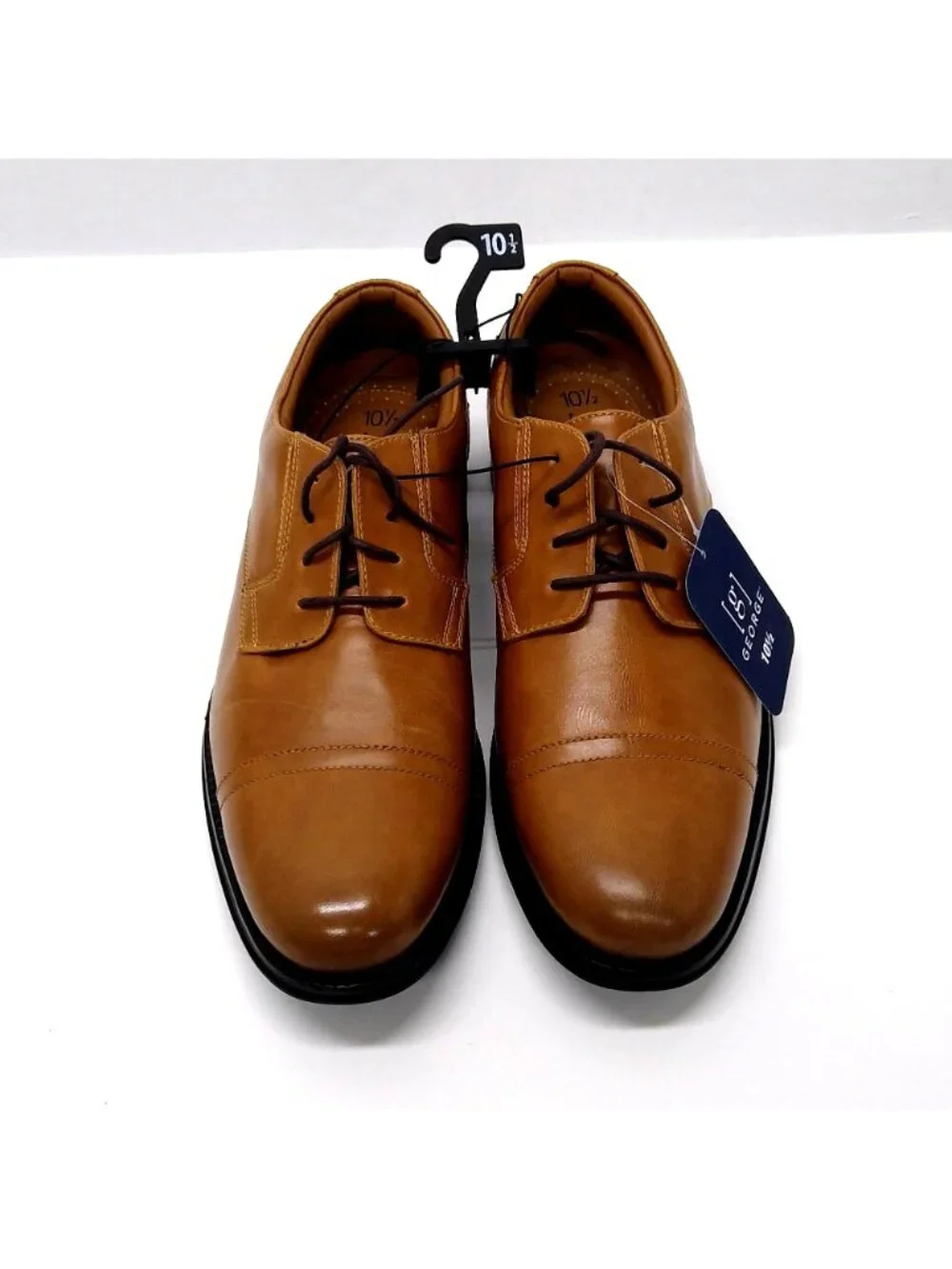 George Branford Oxfords Casual Dress Shoe Cap Toe Men Size 10.5 Fit True to Size